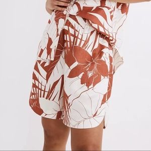 [Madewell] High Rise Pull-On Bermuda Shorts Tropical Vacation Floral NWT Sz XXL